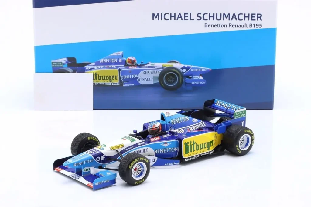 โมเดลรถ 1:18 Benetton B195 #1 Michael Schumacher ฟอร์มูล่าวัน ปี 1995 Minichamps 513953201
