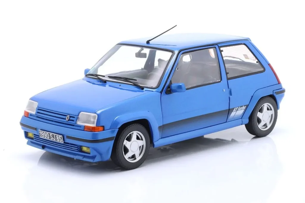 Model 1:18 Renault 5 GT Turbo MK2 year 1989 blue Solido