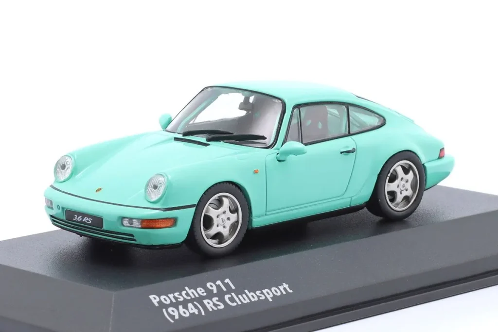 โมเดลรถ 1:43 Porsche 911 (964) RS Clubsport ปี 1994 สีเขียวมิ้นต์ Solido