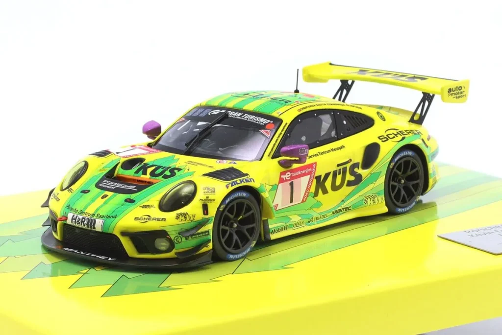 โมเดลรถ 1:43 Porsche 911 GT3 R #1 “Grello” Kevin Estre, Laurens Vanthoor, Frederic Makowiecki, Michael Christensen 24 ชั่วโมง เนือร์บวร์กริง ปี 2022 Minichamps MG-M-911-24H-22-4301