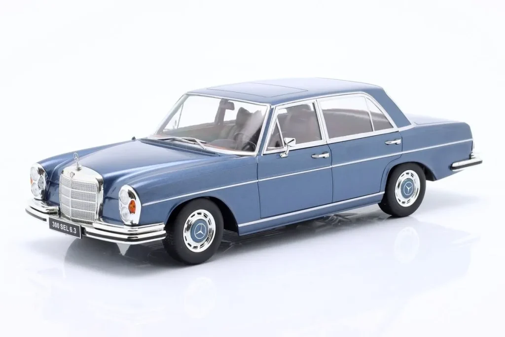 Model 1:18 Mercedes-Benz 300 SEL 6.3 (W109) year 1967 metallic blue KK-Scale