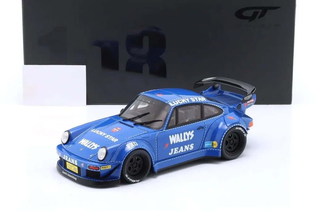 Model 1:18 Porsche 911 (964) RWB Rauh-Welt Osho blue GT-SPIRIT