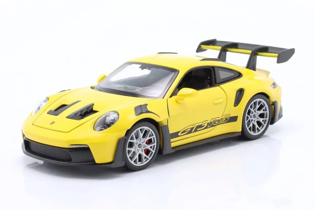 Model 1:24 Porsche 911 (992) GT3 RS year 2023 yellow Welly