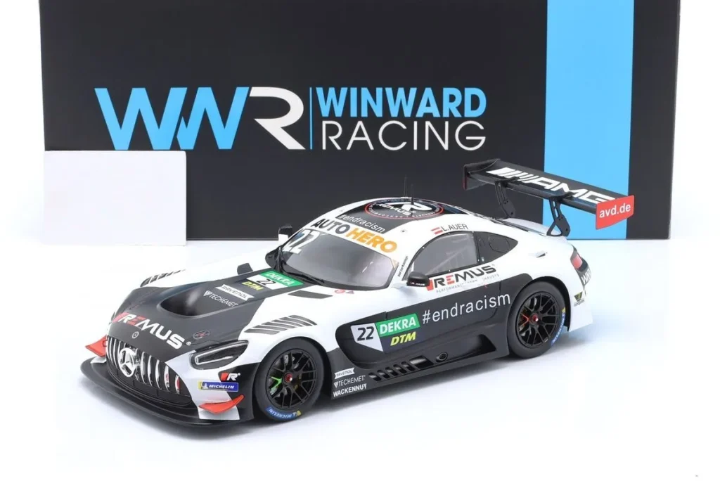 โมเดลรถ 1:18 Mercedes-AMG GT3 #22 Lucas Auer ผู้ชนะ การแข่งขัน 2 Assen DTM ปี 2021 Ixo