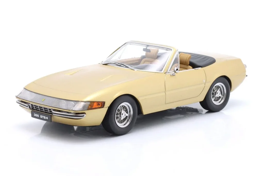 โมเดลรถ 1:18 Ferrari 365 GTS/4 Daytona Cabriolet ปี 1969 สีทองเมทัลลิก KK-Scale