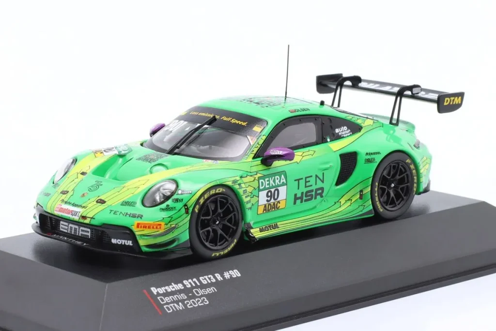 โมเดลรถ 1:43 Porsche 911 GT3 R #90 Dennis Olsen DTM ปี 2023 Ixo