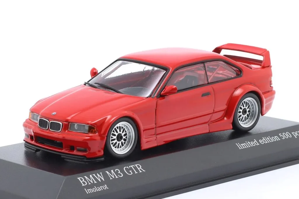车型 1:43 BMW M3 (E36) GTR 年 1993 红色 Minichamps