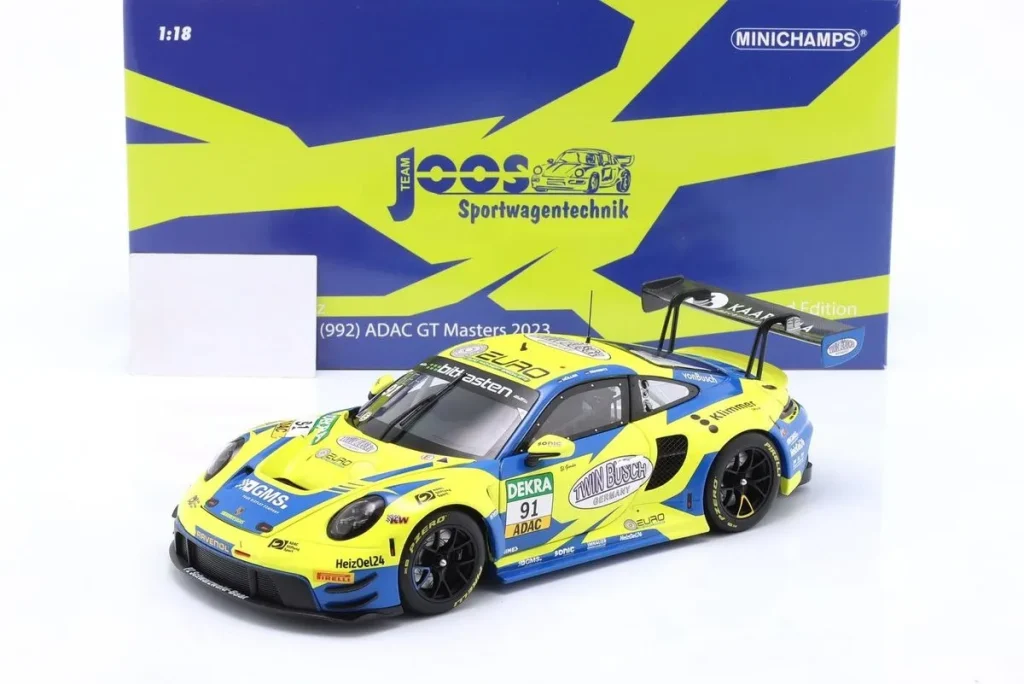 Model 1:18 Porsche 911 (992) GT3 R #91 Finn Gehrsitz, Sven Müller ADAC GT Masters year 2023 Minichamps