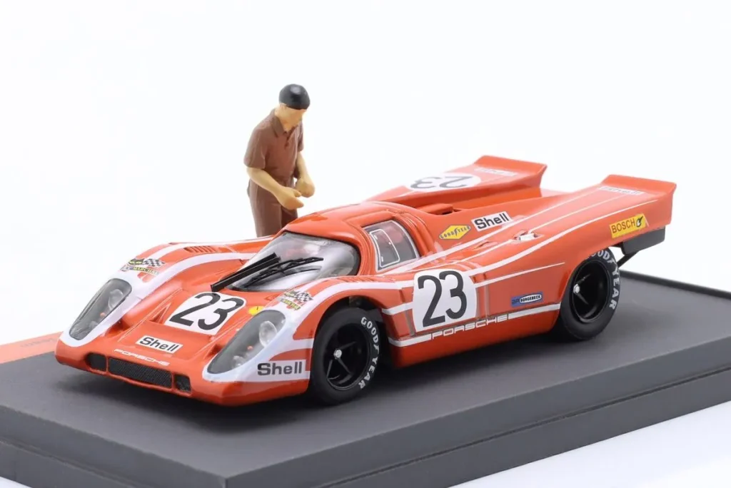 โมเดลรถ 1:43 Porsche 917K #23 Richard Attwood, Hans Herrmann 24 ชั่วโมง เลอมังส์ ปี 1970 Brumm