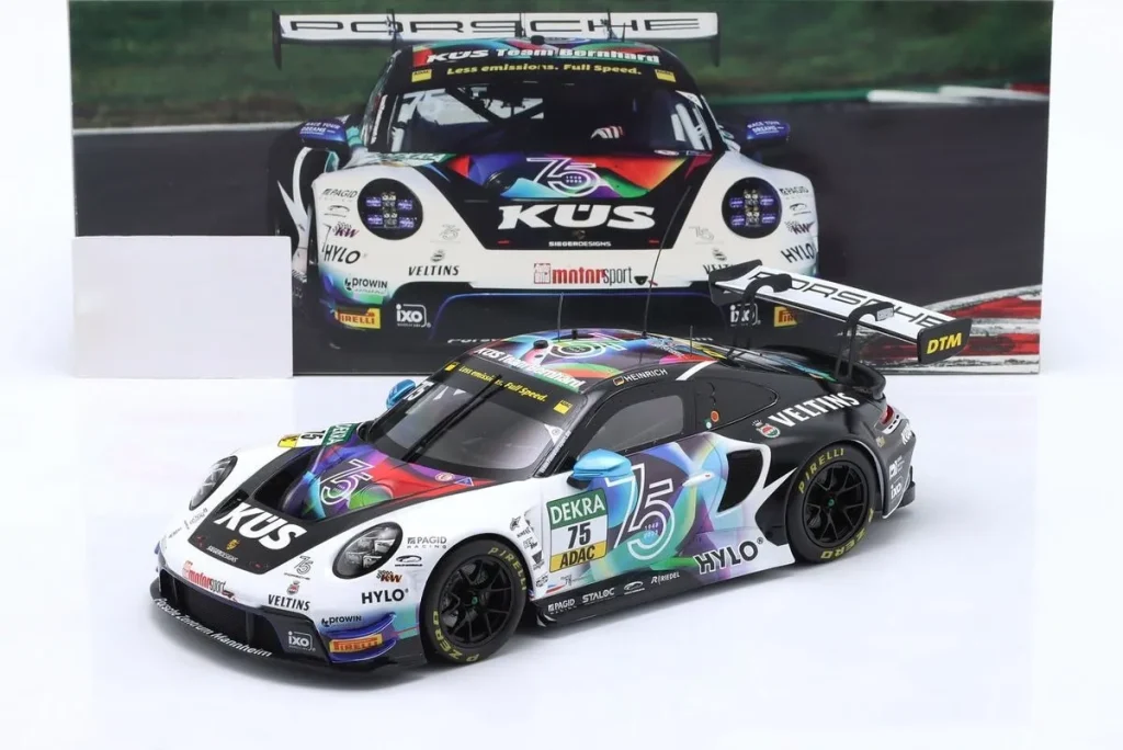 车型 1:18 Porsche 911 (992) GT3 R #75 Laurin Heinrich DTM 年 2023 Ixo