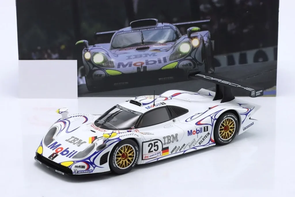 车型 1:18 Porsche 911 GT1 #25 Jörg Müller, Uwe Alzen, Bob Wollek 24 小时勒芒年 1998 WERK83