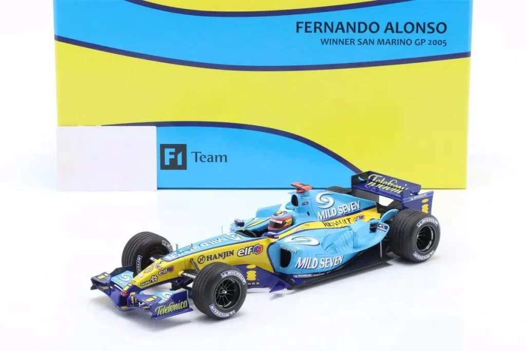 车型 1:18 Renault R25 #5 Fernando Alonso 冠军 San Marino GP / 一级方程式世界冠军年 2005 Minichamps