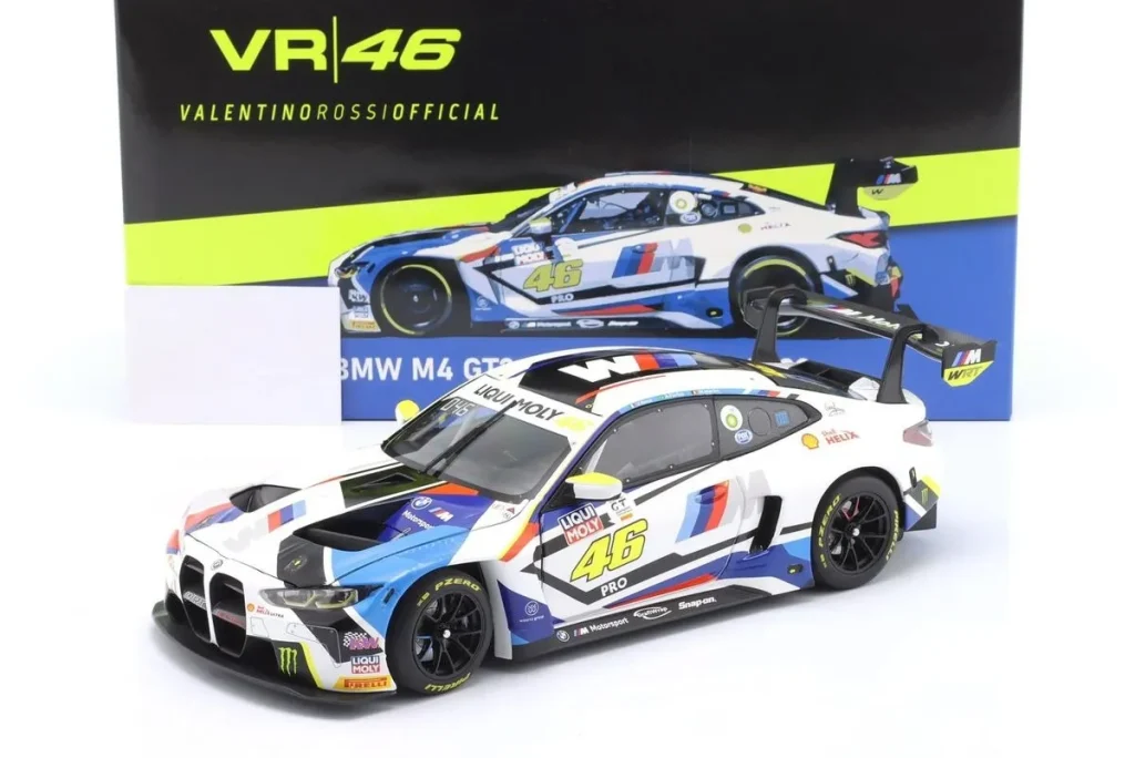 车型 1:18 BMW M4 GT3 #46 Augusto Farfus, Maxime Martin, Valentino Rossi 排名 6 12h Bathurst 年 2023 Minichamps