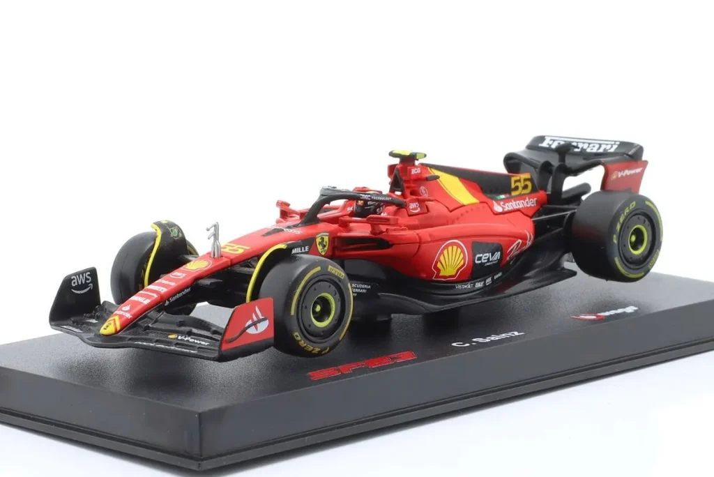 车型 1:43 Ferrari SF-23 #55 Carlos Sainz jr. 一级方程式年 2023 Bburago 18-36835MONZA #55