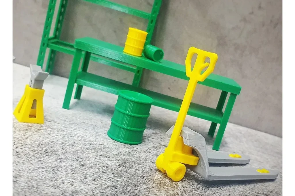 โมเดลรถ 1:18 Werkstatt อุปกรณ์เสริม Set (klein) เขียว สีเขียว Dioramatoys