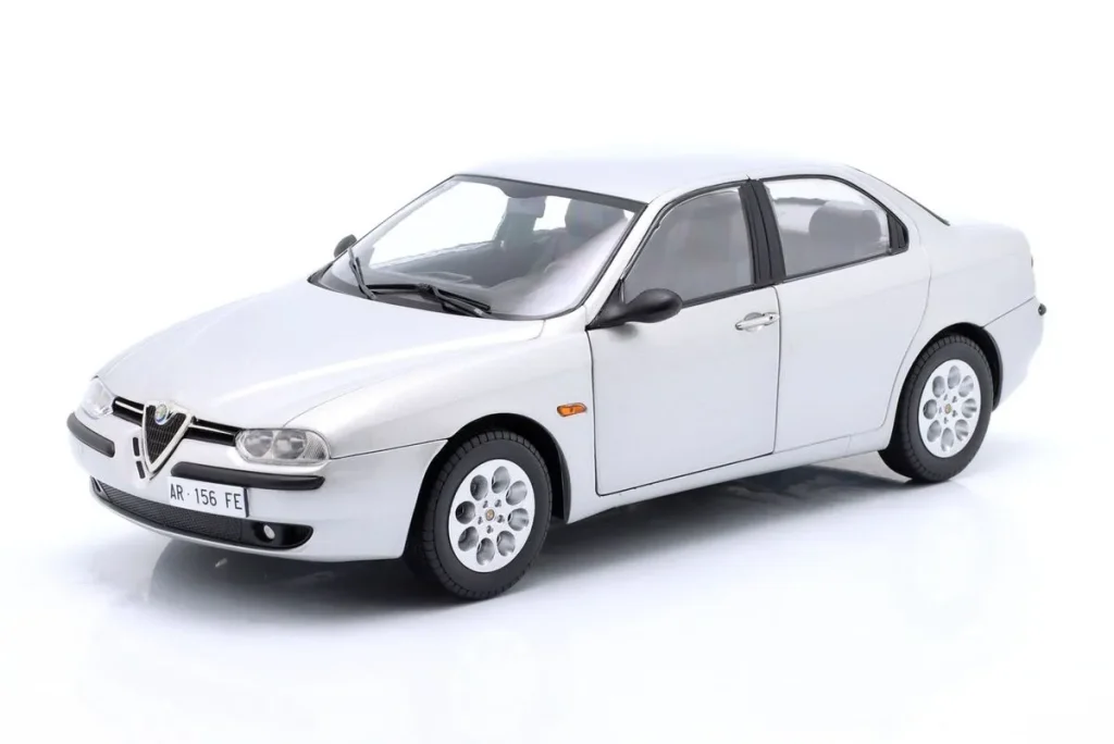 โมเดลรถ 1:18 Alfa Romeo 156 2.0 Twin Spark ปี 1997 สีเงิน เมทัลลิก (ดำ Innenausstattung) Mitica
