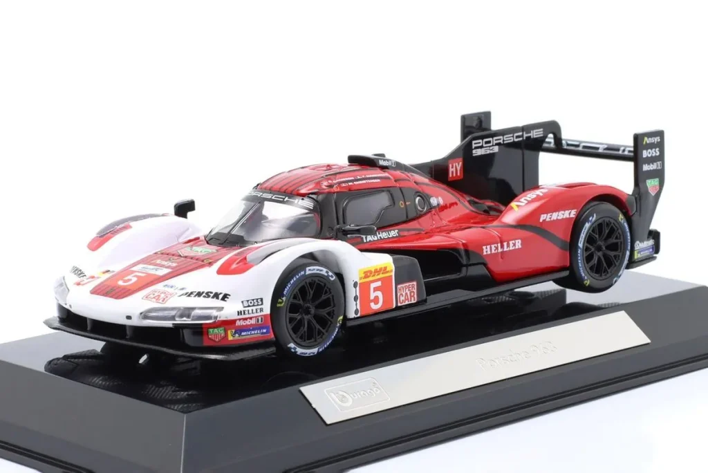 车型 1:43 Porsche 963 #5 Dane Cameron, Michael Christensen, Frédéric Makowiecki WEC 年 2023 Bburago