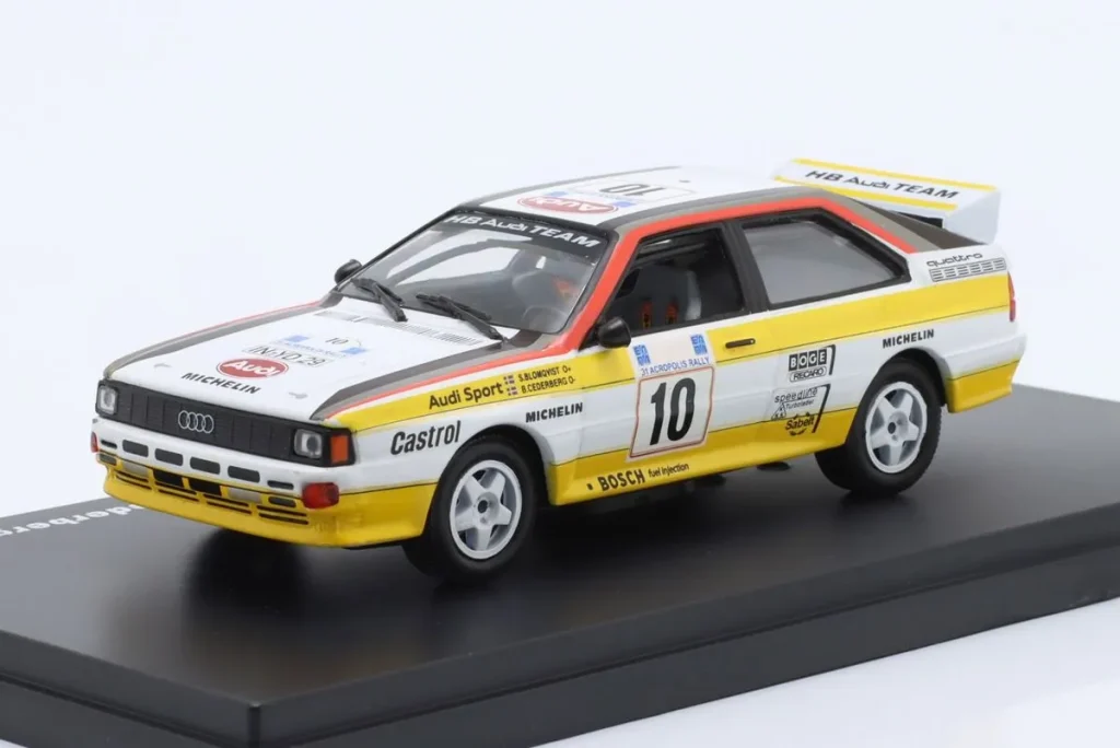 车型 1:43 Audi Quattro A2 #10 Stig Blomqvist, Björn Cederberg 冠军拉力赛 Akropolis / WRC Champion 年 1984 Altaya