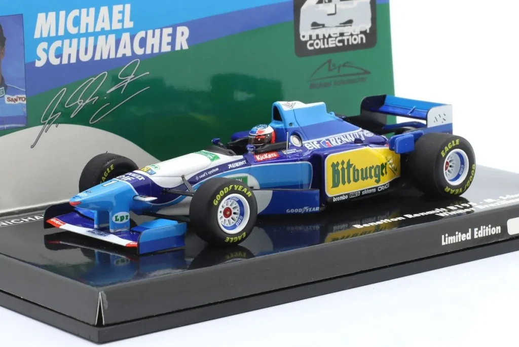 โมเดลรถ 1:43 Benetton B195 #1 Michael Schumacher ฟอร์มูล่าวัน ปี 1995 Minichamps 517950101
