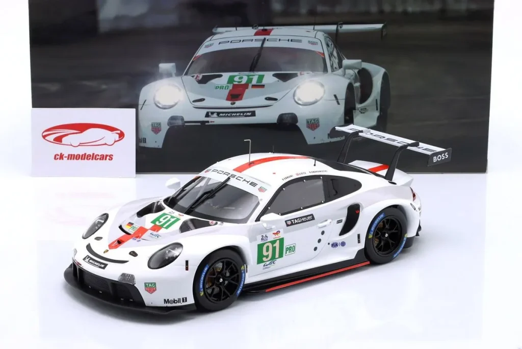 โมเดลรถ 1:18 Porsche 911 RSR-19 #91 Gianmaria Bruni, Richard Lietz, Frédéric Makowiecki 24 ชั่วโมง เลอมังส์ ปี 2022 Ixo