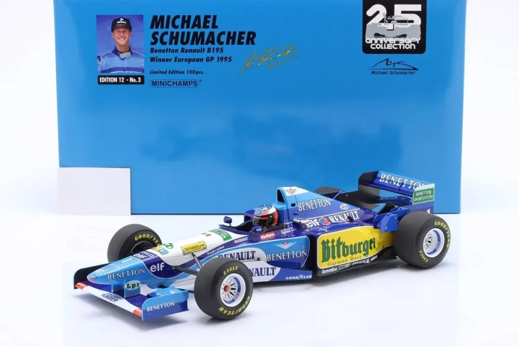 โมเดลรถ 1:12 Benetton B195 #1 Michael Schumacher ฟอร์มูล่าวัน ปี 1995 Minichamps 517952101