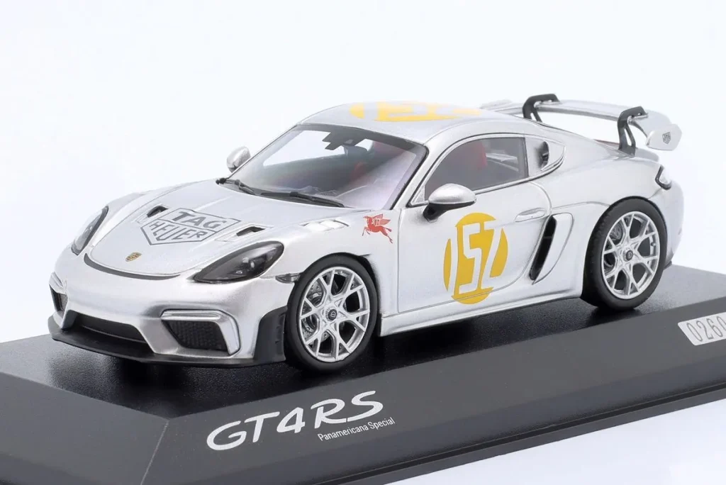 车型 1:43 Porsche 718 (982) Cayman GT4 RS #152 Tribute Carrera Panamericana Minichamps