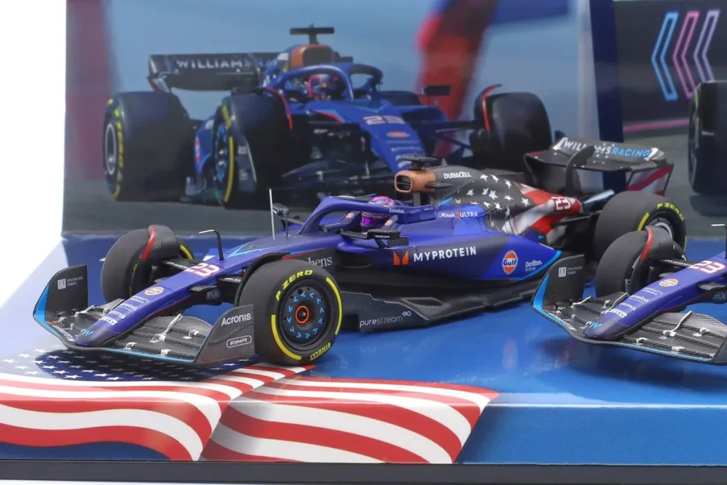 โมเดลรถ 1:43 Williams FW45 #23 Alexander Albon ฟอร์มูล่าวัน ปี 2023 Minichamps 447232323