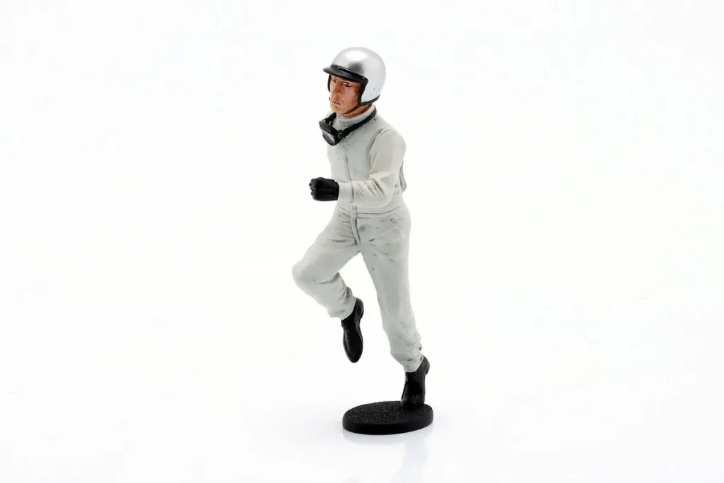 仿真赛车头盔 1:18 Fahrerfigur LeMans-Start 1960/1970er Jahre 颜色银 Helm / 黑色 Schuhe LeMans Miniatures