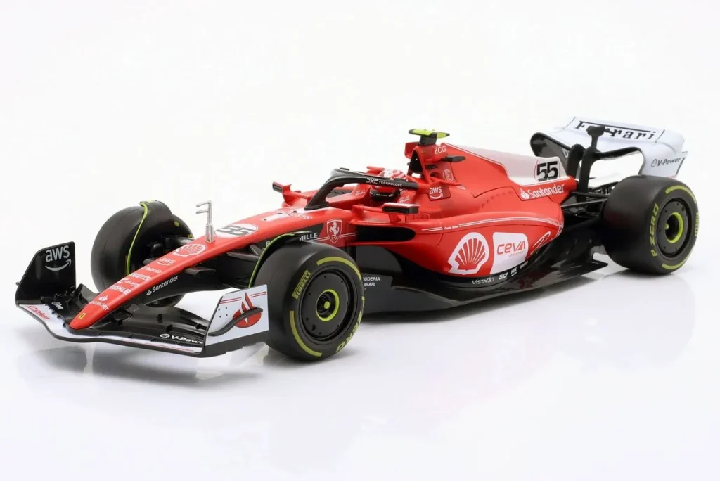 车型 1:18 Ferrari SF-23 #55 Carlos Sainz jr. 一级方程式年 2023 Bburago