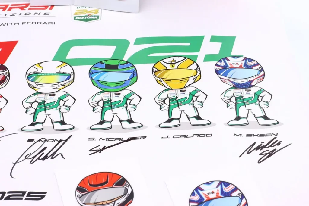 纪念品 Fan-Set: Ferrari 296 GT3 24h Daytona 2025 Triarsi Competizione
