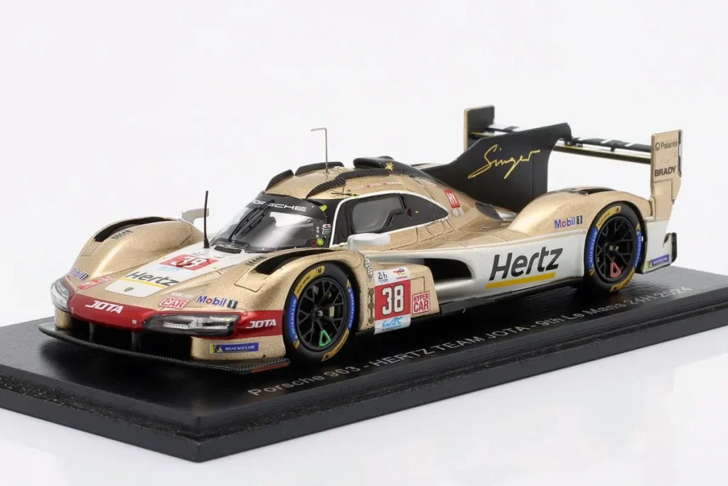 โมเดลรถ 1:43 Porsche 963 #38 Oliver Rasmussen, Jenson Button, Phil Hanson อันดับ 9 24h LeMans ปี 2024 Spark
