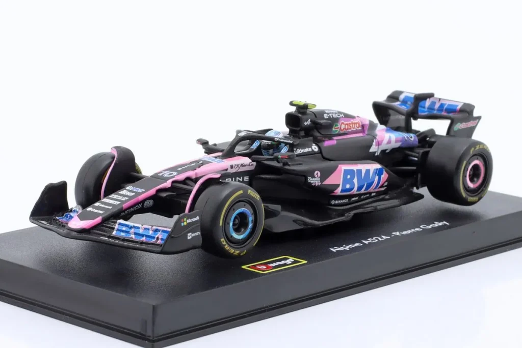 โมเดลรถ 1:43 Alpine A524 #10 Pierre Gasly ฟอร์มูล่าวัน ปี 2024 Bburago 18-38220 #10