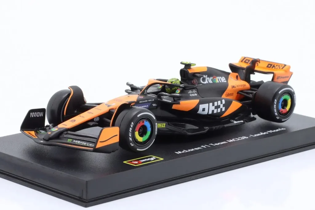 Model 1:43 McLaren MCL38 #4 Lando Norris Formula One year 2024 Bburago 18-38215MIAMI #4