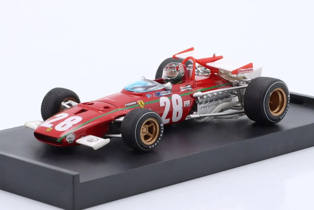 โมเดลรถ 1:43 Ferrari 312B #28 Ignazio Giunti อันดับ 4 Belgien GP ฟอร์มูล่าวัน ปี 1970 Brumm