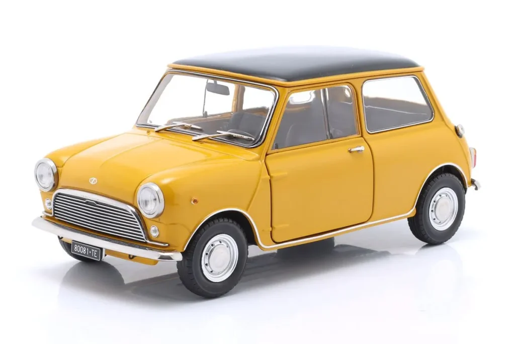 โมเดลรถ 1:18 Mini Cooper MK1 ปี 1966 สีเหลืองดำ Mitica