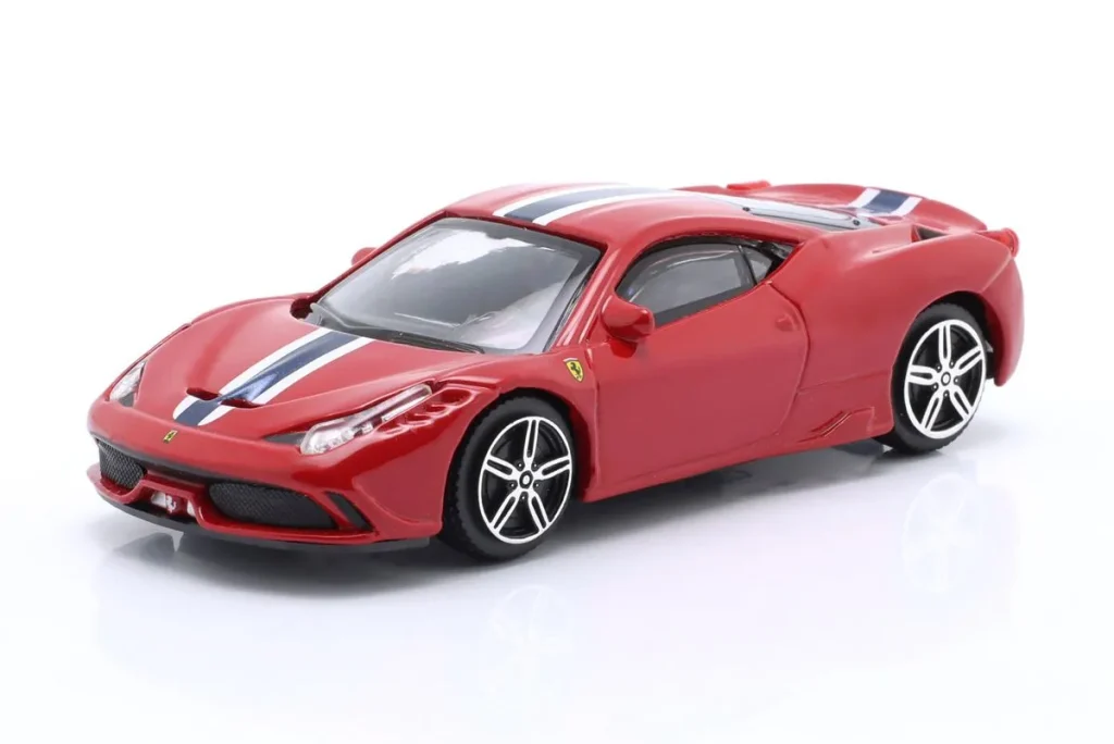 โมเดลรถ 1:43 Ferrari 458 Speciale สีแดง / น้ำเงิน / ขาว Bburago