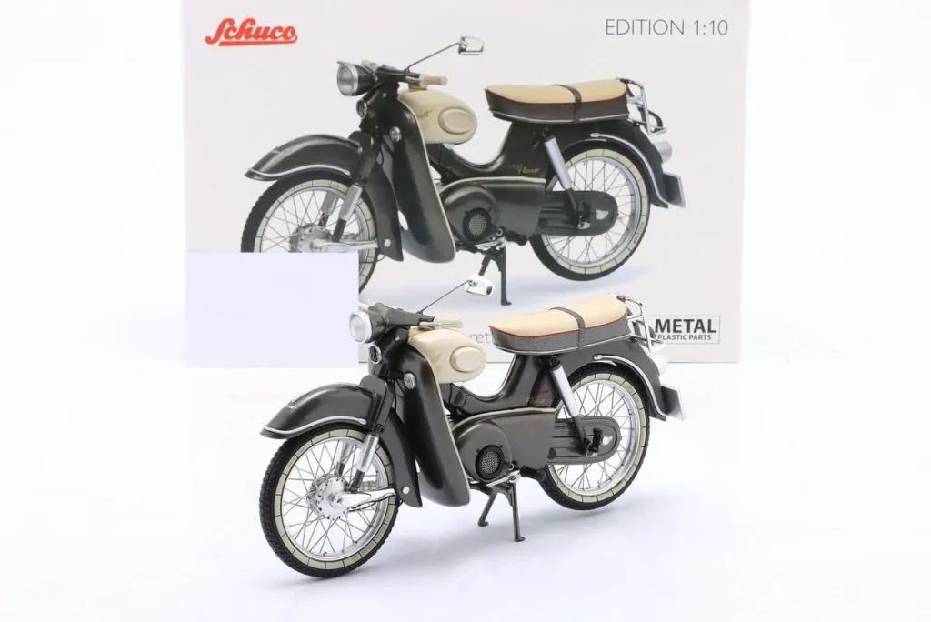 โมเดลรถ 1:10 Kreidler Florett Super พร้อม Beinschild สีเทา Schuco