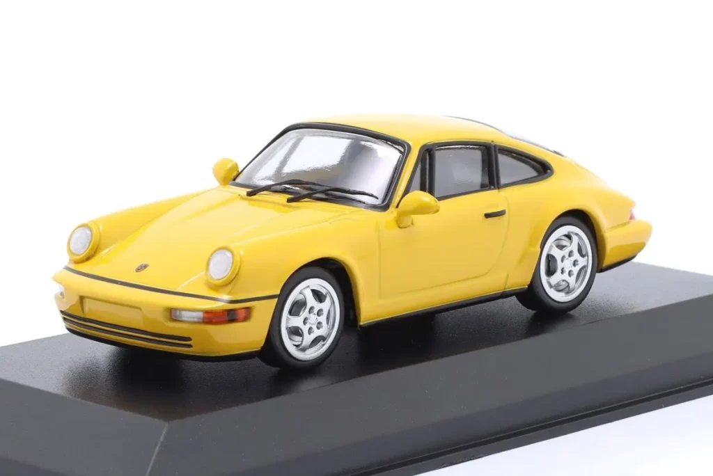 车型 1:43 Porsche 911 (964) Carrera 2 年 1989 黄色 Minichamps