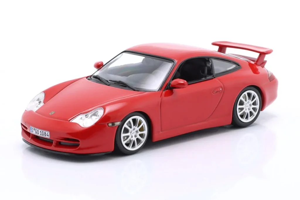 车型 1:43 Porsche 911 (996.2) GT3 Horst von Saurma sport auto Supertest Nürburgring Nordschleife (7:54 min) 年 2003 红色 Minichamps