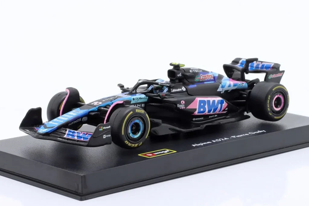 โมเดลรถ 1:43 Alpine A524 #10 Pierre Gasly Japan GP (Suzuka) ฟอร์มูล่าวัน ปี 2024 Bburago 18-38220JAPAN #10