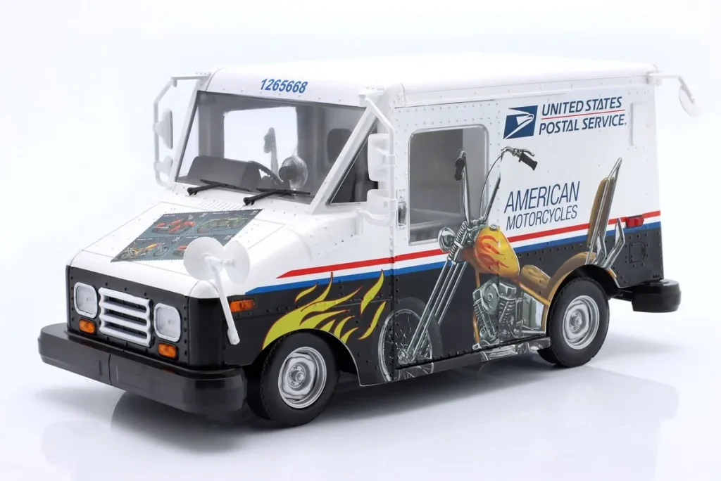 โมเดลรถ 1:18 Grumman LLV United States Postal Service (USPS) สีขาว / ดำ Greenlight