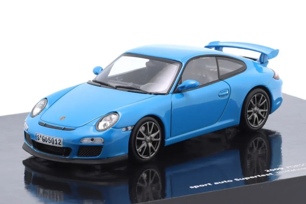 车型 1:43 Porsche 911 (997 II) GT3 Horst von Saurma sport auto Supertest Nürburgring Nordschleife (7:40 min) 年 2009 蓝色 Minichamps