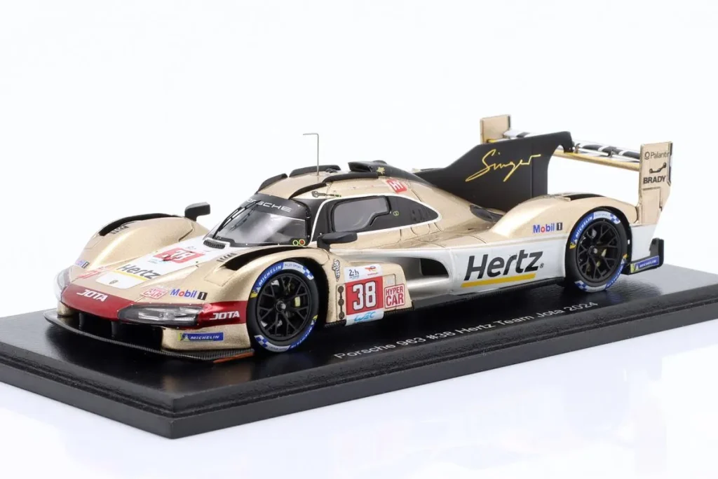 โมเดลรถ 1:43 Porsche 963 #38 Jenson Button, Oliver Rasmussen, Phil Hanson อันดับ 9 24h LeMans ปี 2024 Spark