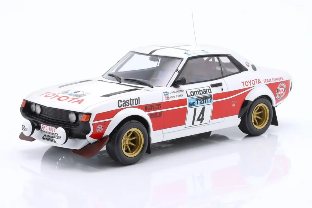 โมเดลรถ 1:18 Toyota Celica 2000 GT (RA21) #14 Per-Inge Walfridsson, John Jensen ปี 1977 Ixo