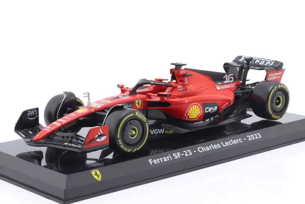 โมเดลรถ 1:24 Ferrari SF-23 #16 Charlec Leclerc ฟอร์มูล่าวัน ปี 2023 Premium Collectibles