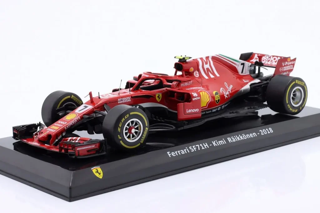 车型 1:24 Ferrari SF71H #7 Kimi Räikkönen 一级方程式年 2018 Premium Collectibles