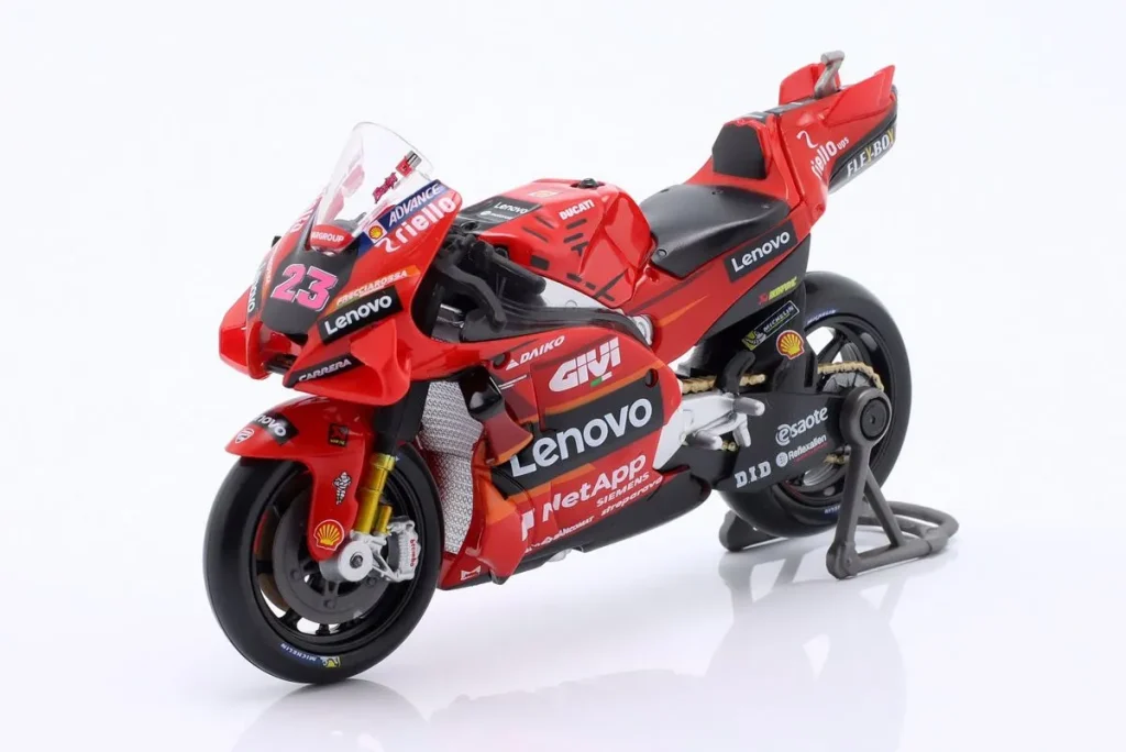 โมเดลมอเตอร์ไซค์ 1:18 Ducati Desmosedici GP23 #23 Enea Bastianini โมโตจีพี ปี 2023 Maisto