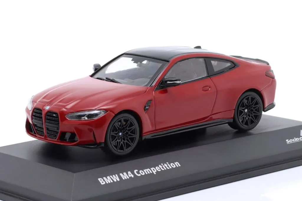 โมเดลรถ 1:43 BMW M4 (G82) Competition ปี 2023 สี imola แดง Solido