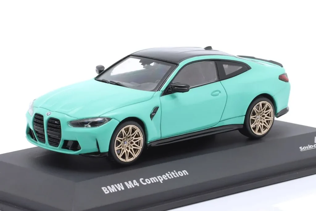 โมเดลรถ 1:43 BMW M4 (G82) Competition ปี 2023 สี minz เขียว Solido