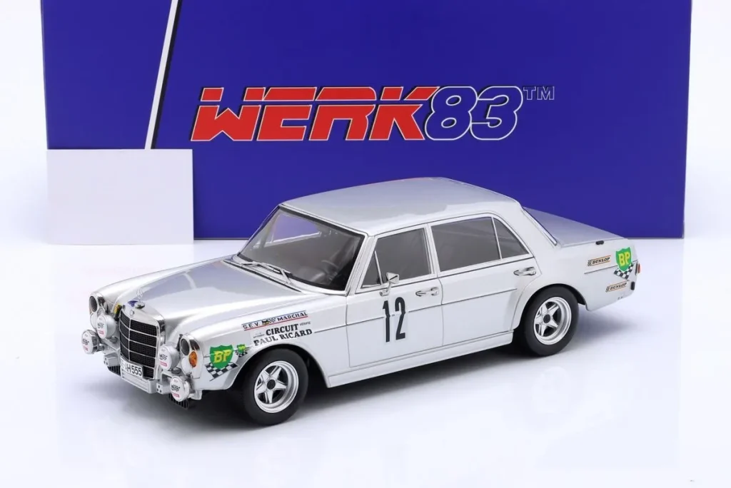โมเดลรถ 1:18 Mercedes-Benz AMG 300 SEL 6.8 #12 sé Dolhem, Klaus Behrmann, Jean-Pierre Jabouille 12h Paul Ricard ETCC ปี 1971 WERK83